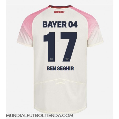 Camiseta Bayer Leverkusen Eliesse Ben Seghir #17 Segunda Equipación Replica 2025-26 mangas cortas Camiseta Bayer Leverkusen Eliesse Ben Seghir #17 Segunda Equipación Replica 2025-26 mangas cortas